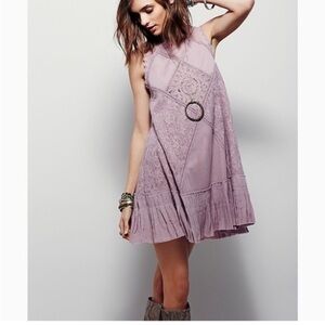 Free People Soft Pink Lace Top